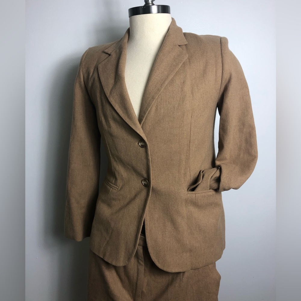 Pendleton Wool Lined Tan Beige Blazer Set - image 1